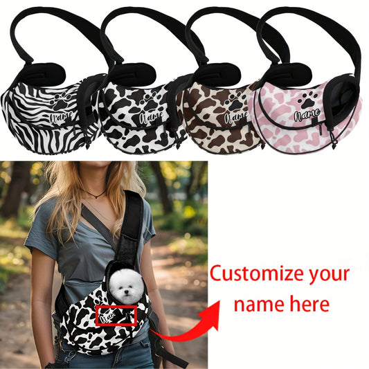 Sac de transport en bandoulière pour chiot et petit chien, divers motifs et divers coloris