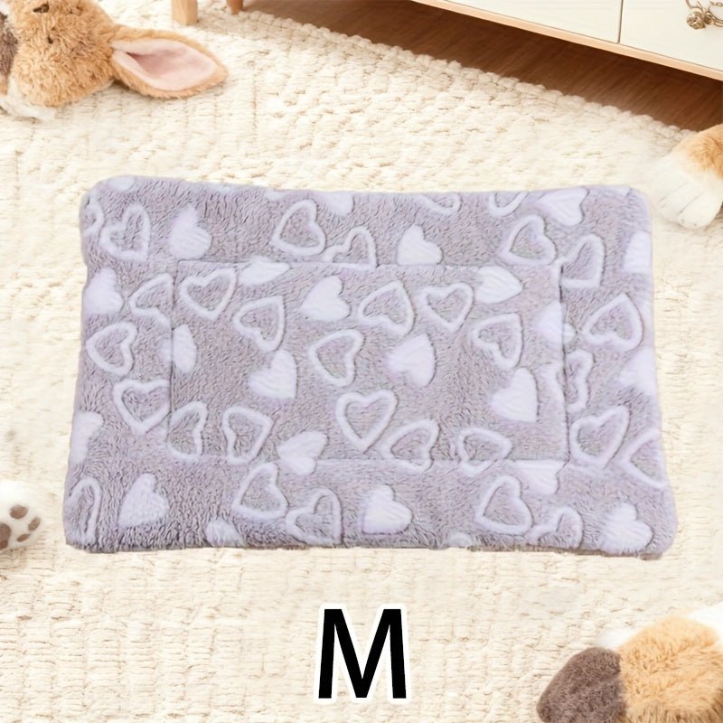 Tapis double épaisseur pour chien et chat, chaud et confortable, divers motifs imprimés, diverses couleurs