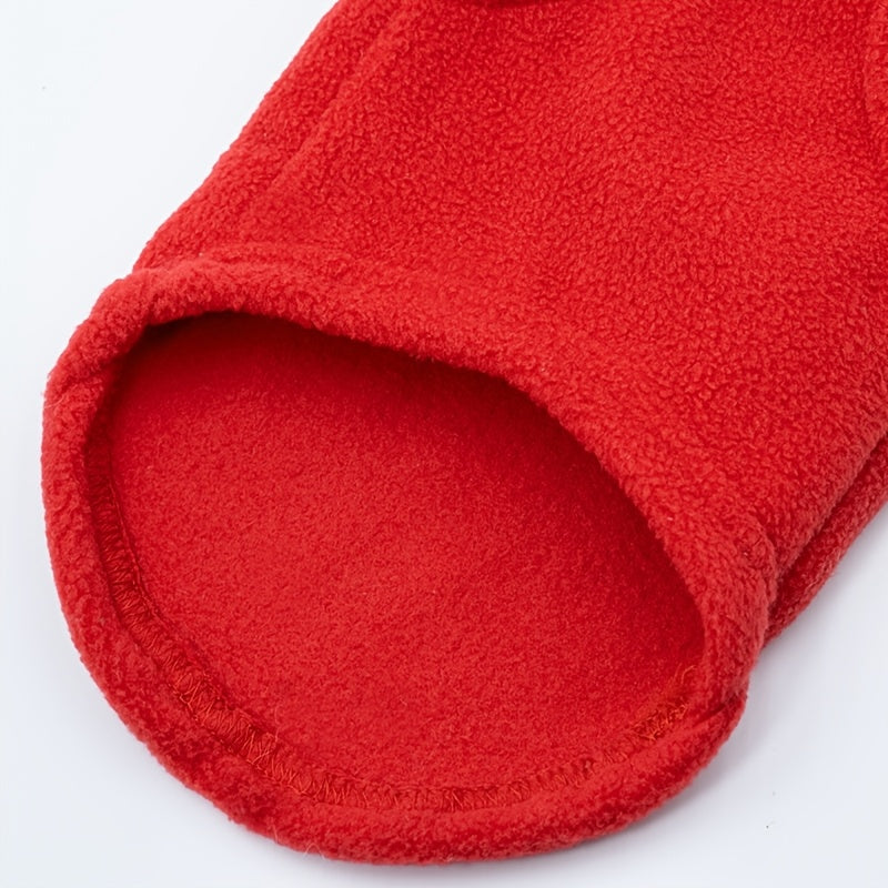 Ensemble de 2 gilets pour chiens avec adorable imprimé lapin pour Pâques, polaire doux et chaud, facile à enfiler