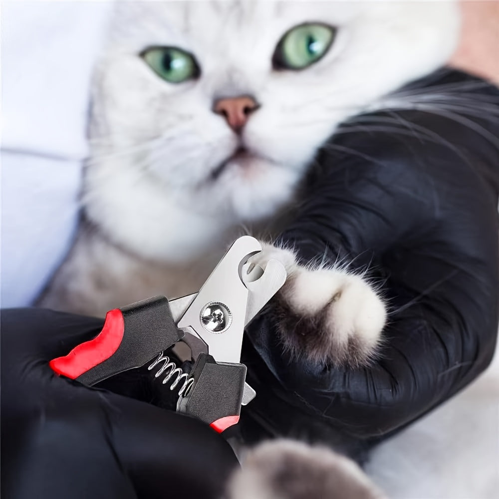 Coupe-ongles pour animaux de compagnie, pince spéciale pour les ongles/griffes des chiens et chats, noir et rouge