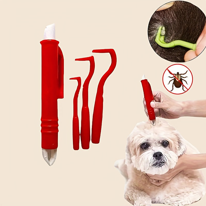 Kit anti-puces pour chien et chat, pinces à crochet facile à utiliser, protégeant votre animal des tiques et autres nuisibles, diverses couleurs
