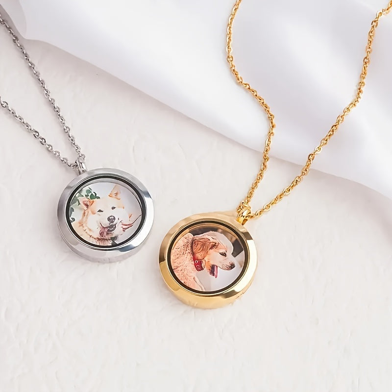 Collier commémoratif personnalisé pour se souvenir de votre animal de compagnie, pendentif pour poils d'animaux et photo de votre compagnon disparu, diverses couleurs