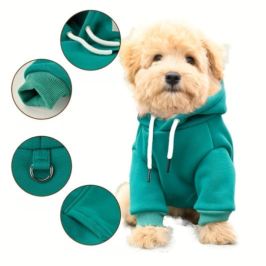 Sweat à capuche pour petits chiens, 65 % polyester, 35 % laine