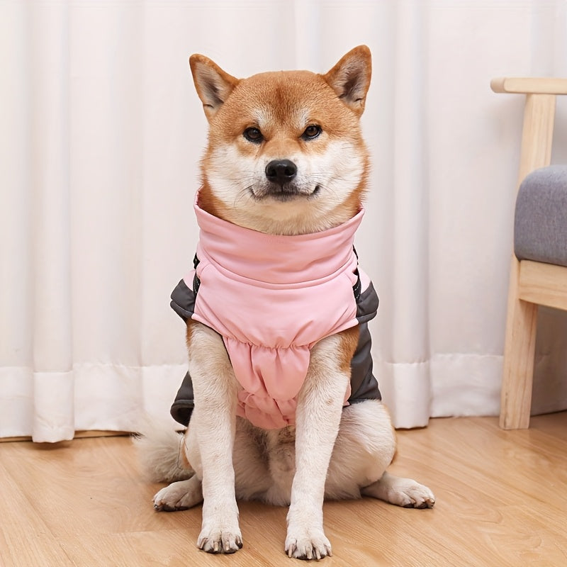 Manteau pour chien avec harnais intégré - bien chaud, bandes réfléchissantes, diverses couleurs