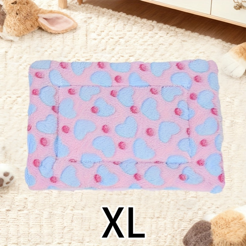 Tapis double épaisseur pour chien et chat, chaud et confortable, divers motifs imprimés, diverses couleurs
