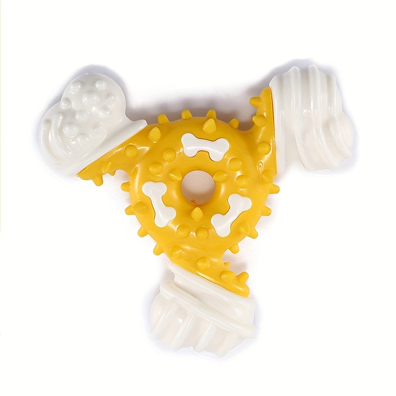 Jouet à mâcher pour chien, triangulaire, pour le nettoyage des dents, résistant aux morsures, diverses couleurs
