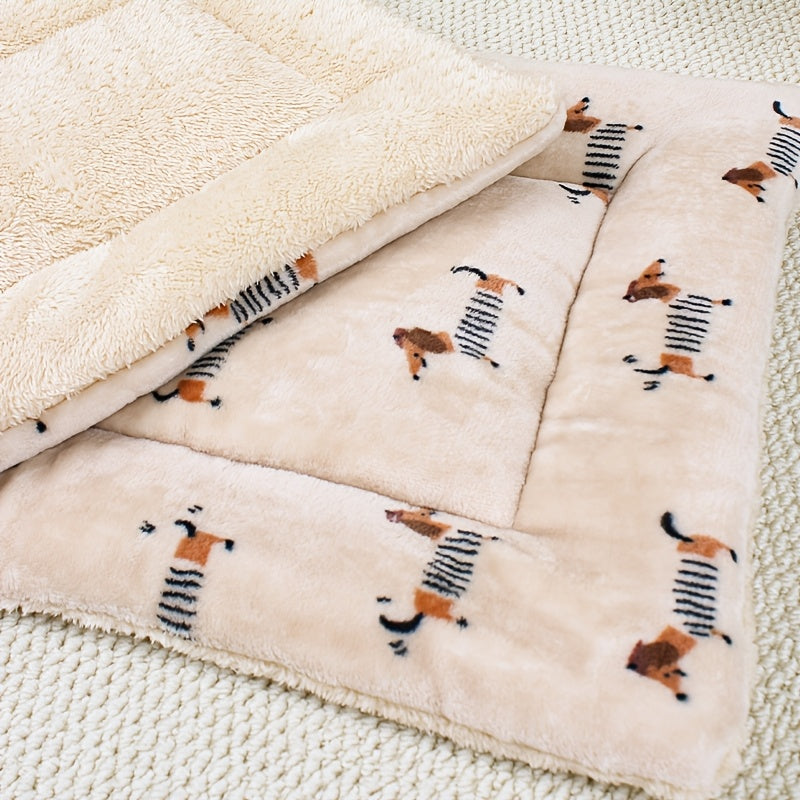 Tapis confortable pour chien et chat, bien épais, doux et chaud. Divers motifs mignons, lavable en machine
