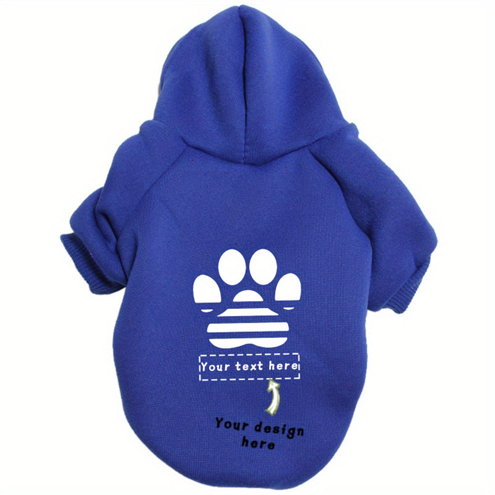 Sweat à capuche personnalisable avec empreintes de pattes