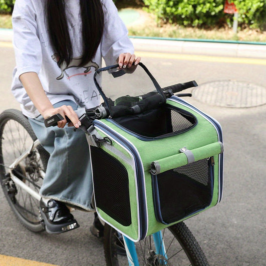 Sacoche de transport pour chien et chat lors des balades en vélo, transformable en sac à dos, léger, aéré et confortable, diverses couleurs