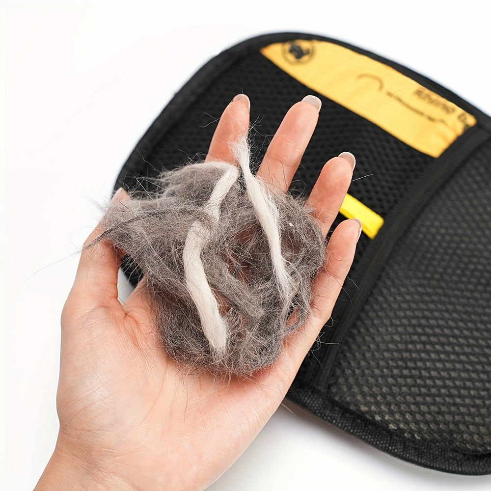 Gant amélioré pour éliminer les poils de chiens et chat sur toutes surfaces, noir