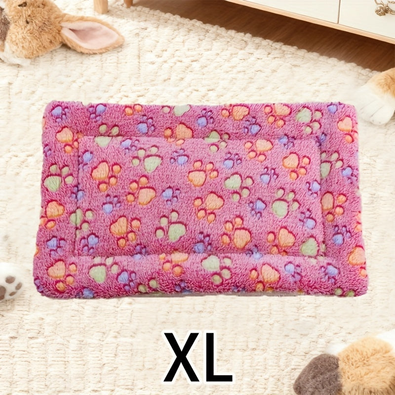 Tapis double épaisseur pour chien et chat, chaud et confortable, divers motifs imprimés, diverses couleurs