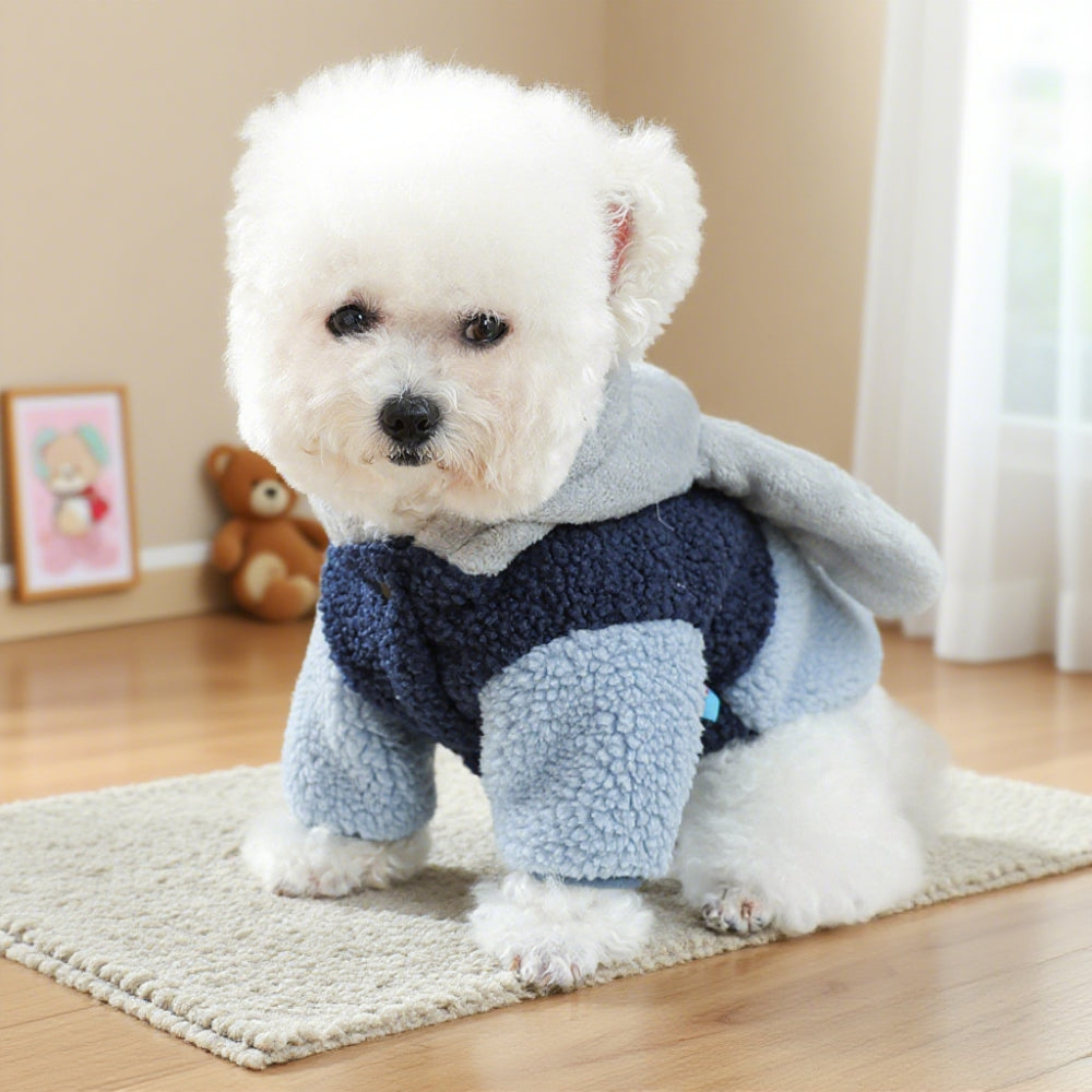 Sweat à capuche mignon pour chiens, costume de lapin pour Pâques, tout doux et tout chaud