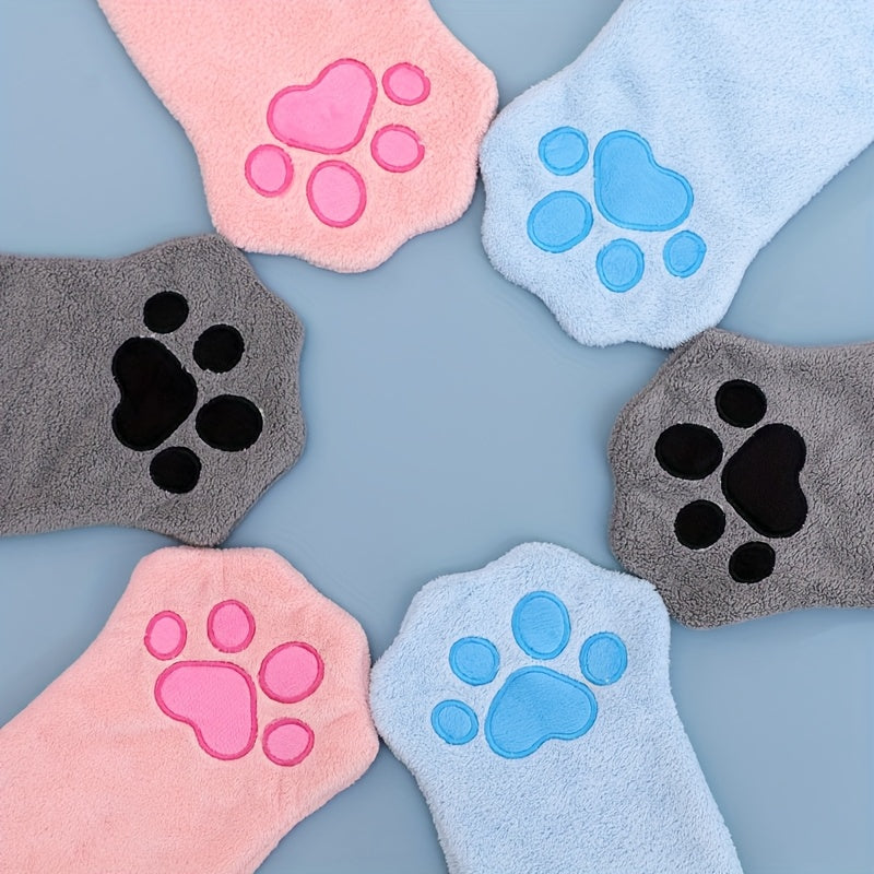 Gants de toilette pour chiens et chats, en microfibres, diverses couleurs