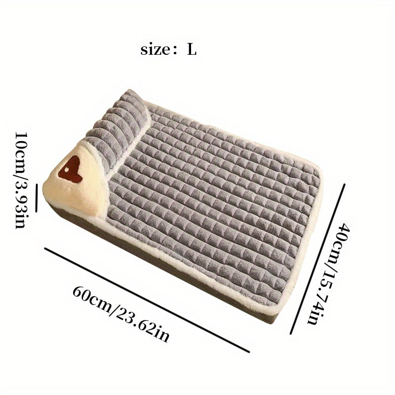 Tapis épais pour chien, housse amovible lavable en machine, doux, chaud et confortable, motif de cœur