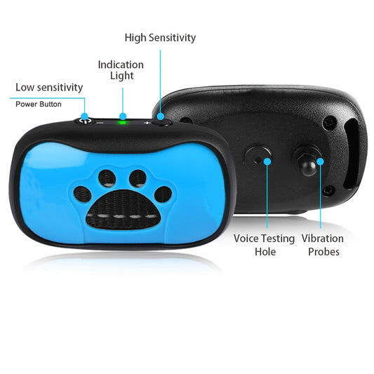Collier anti-aboiement intelligent pour chien, système de vibration, indolore, rechargeable par USB, diverses couleurs