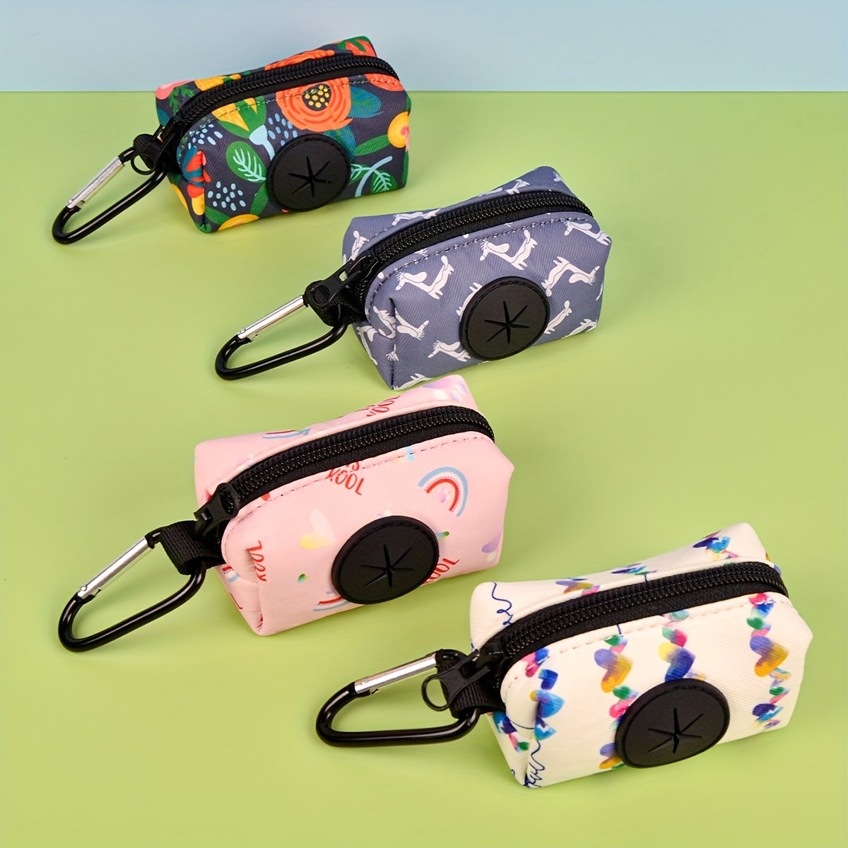 Distributeur de sacs pour crottes de chiens, divers motifs et diverses couleurs