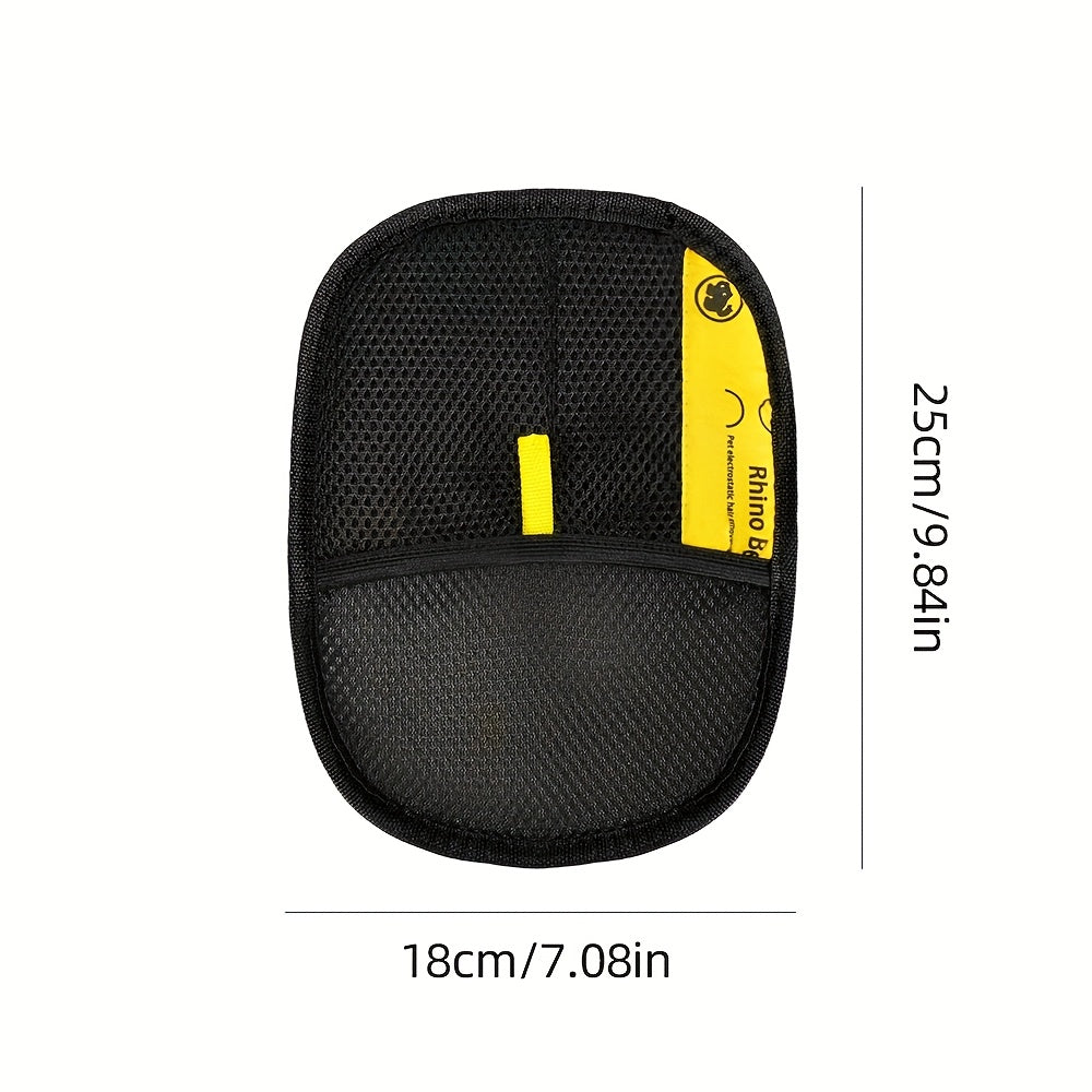 Gant amélioré pour éliminer les poils de chiens et chat sur toutes surfaces, noir