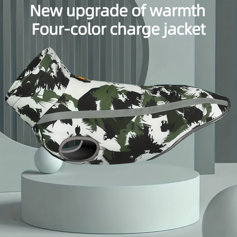 Manteau imperméable pour chien, anneau intégré pour pouvoir attacher une laisse, bandes réfléchissantes latérales, divers motifs