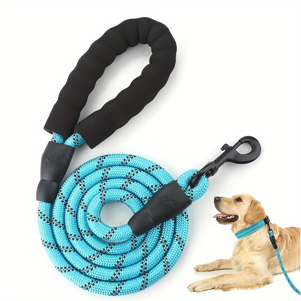 Laisse en nylon pour chien allongée et réfléchissante, corde ronde, corde de traction, diverses couleurs