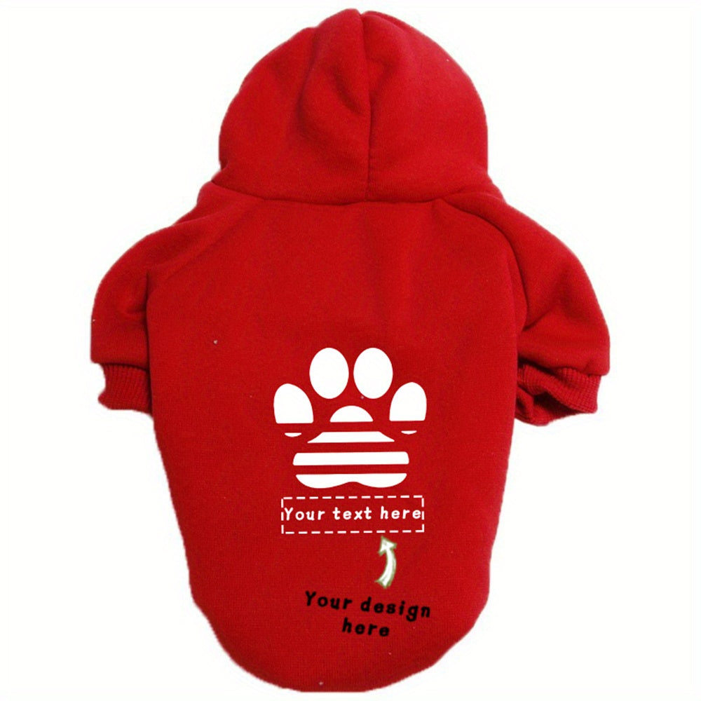 Sweat à capuche personnalisable avec empreintes de pattes